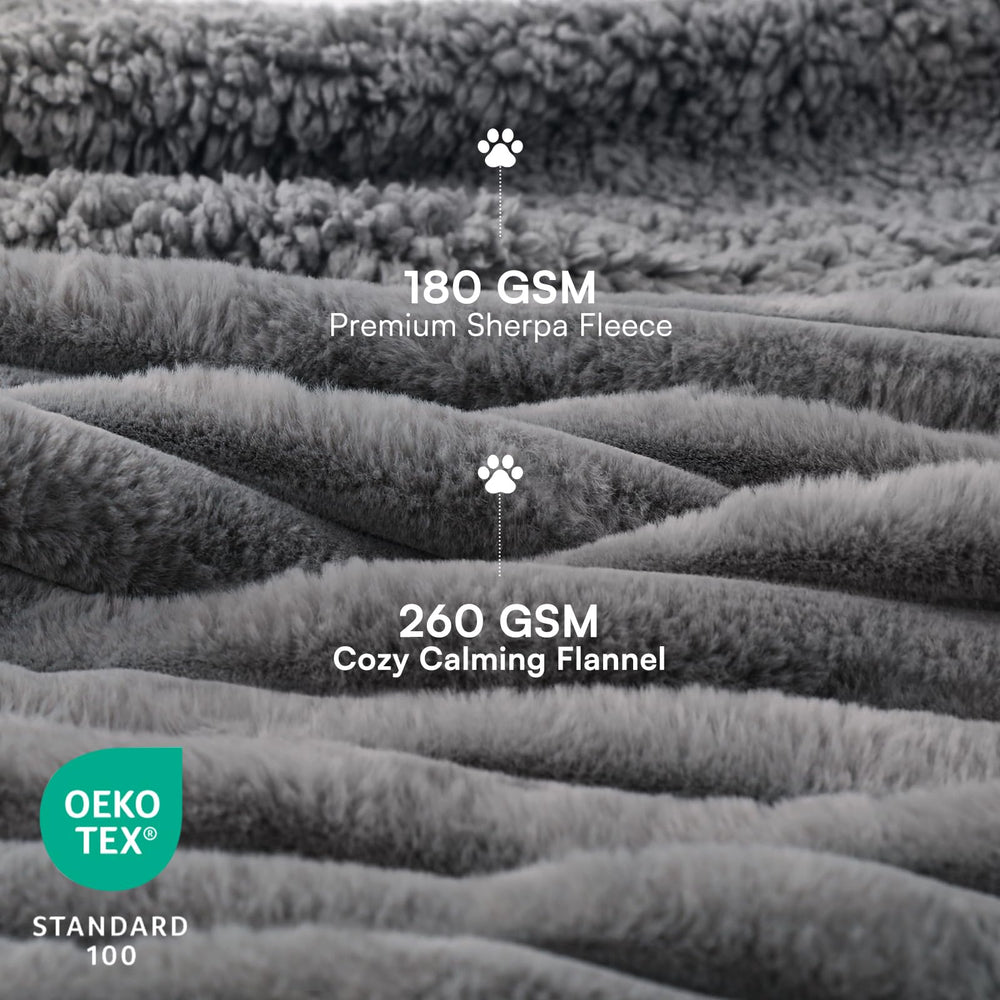 Luciphia Waterproof Dog Blanket cotton fleece reverse close-up for breathable comfort