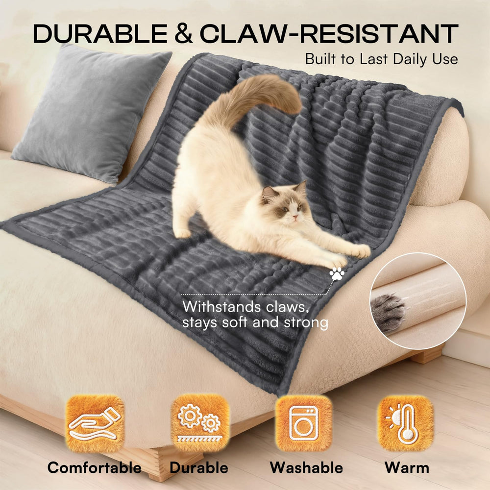 Luciphia Waterproof Dog Blanket on sofa protecting furniture during naps