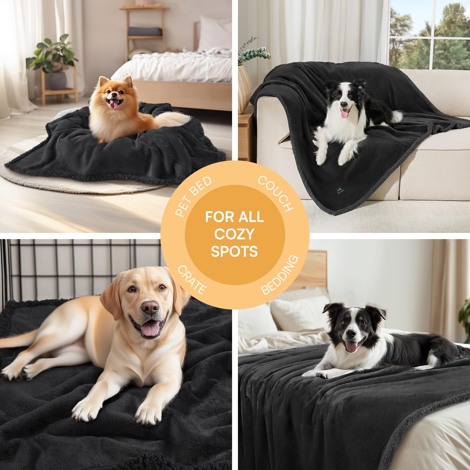 Luciphia Waterproof Pet Blanket on car seat during travel protection
