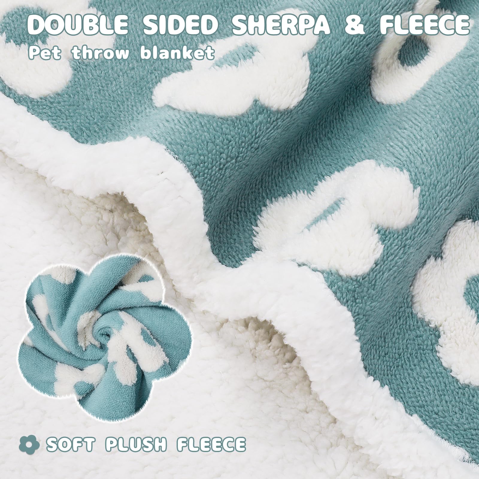 Luciphia waterproof pet blanket flower print detail adds style while shielding cushions from fur.
