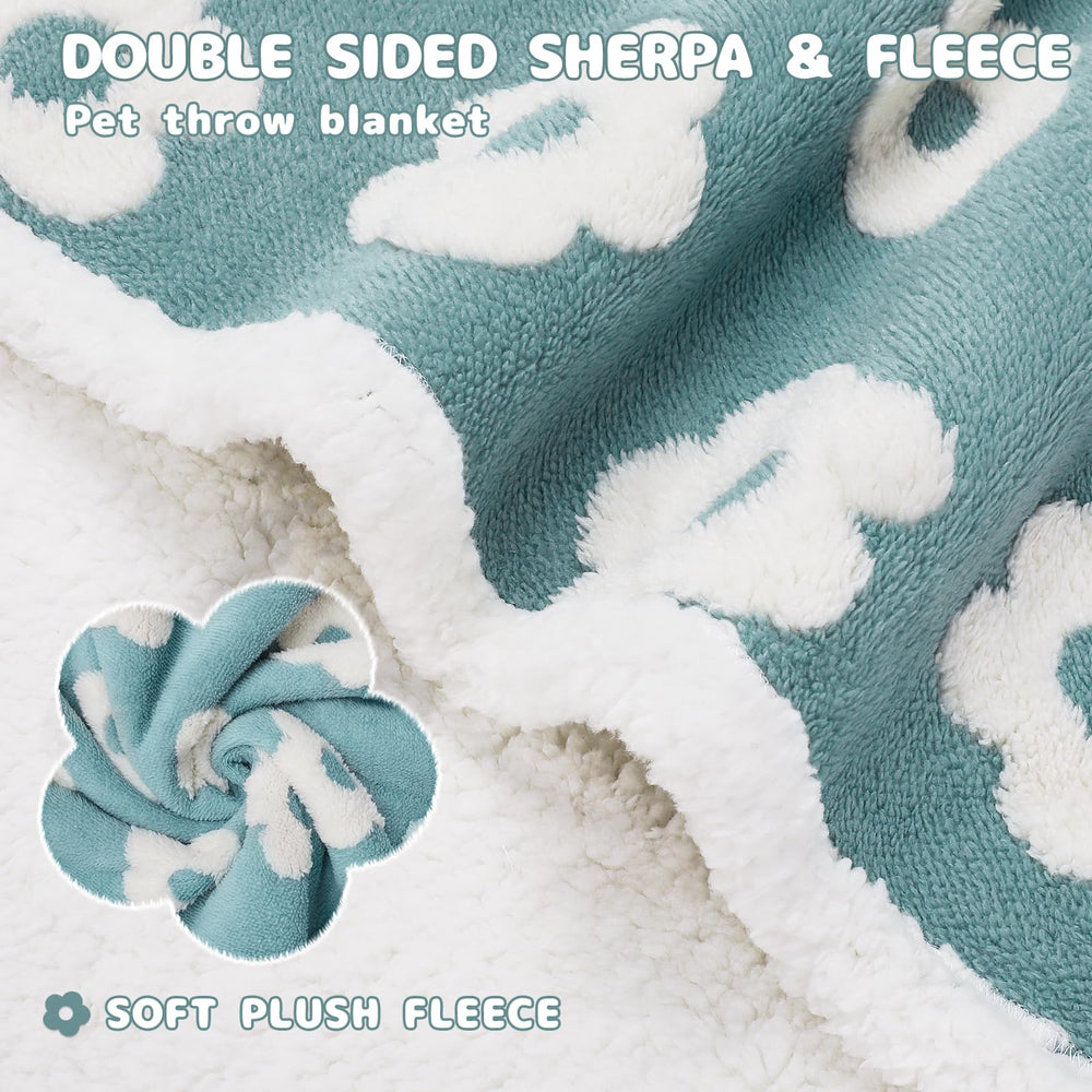 Luciphia waterproof pet blanket flower print detail adds style while shielding cushions from fur.