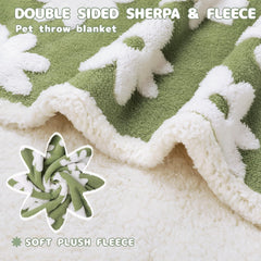 Luciphia waterproof pet blanket flower-print-side offers plush comfort and style