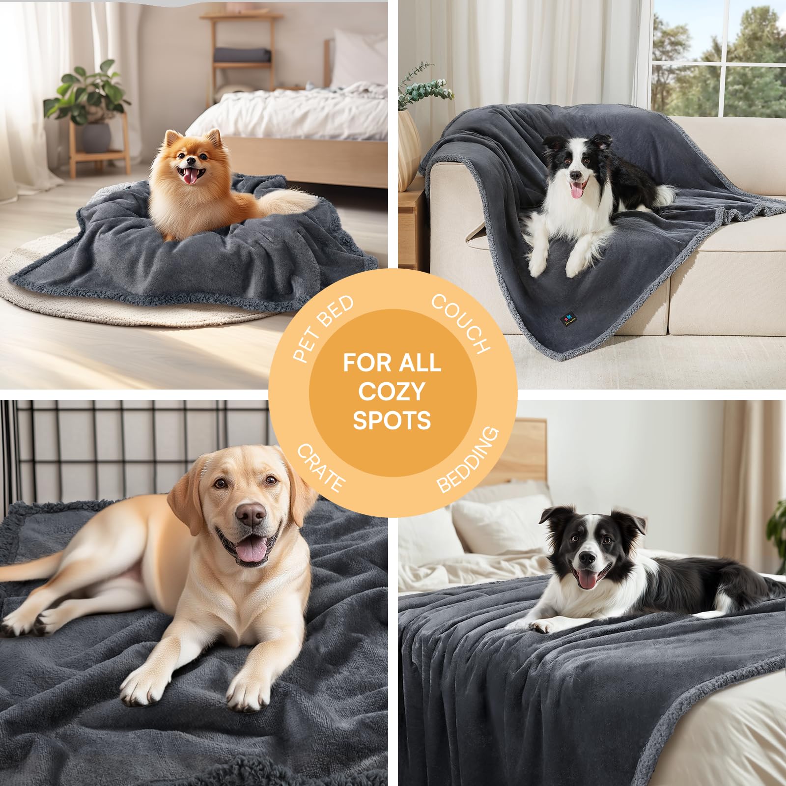 Luciphia Waterproof Pet Blanket hair-proof surface helps keep furniture clean