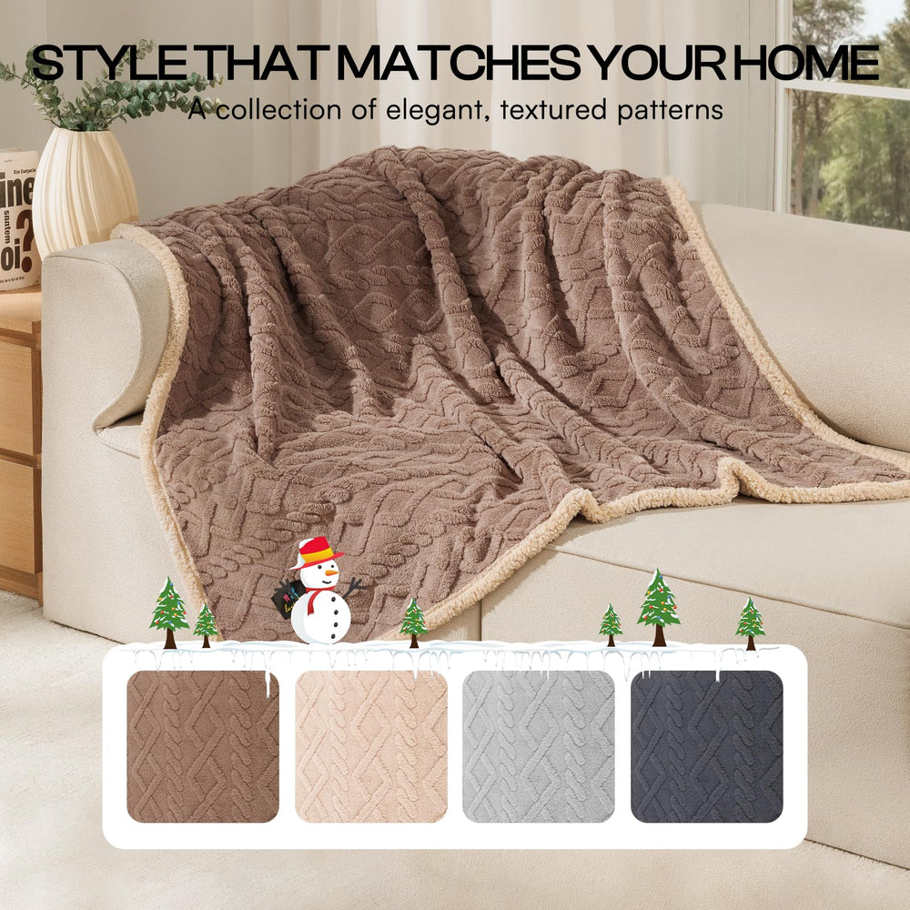 Luciphia medium 57x40 blanket fits most couches.