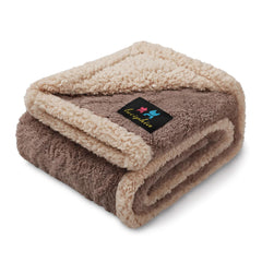 Luciphia waterproof pet blanket on sofa protects furniture from spills.