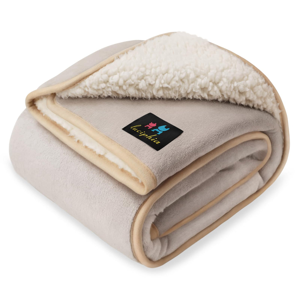 Luciphia Waterproof Pet Blanket overall hero shows full couch coverage for spills and mess protection