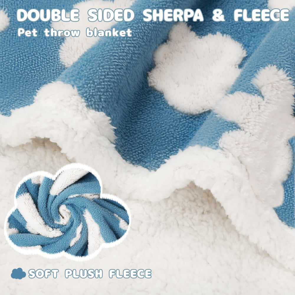 Luciphia blanket plush fleece side offers cozy comfort for pets.