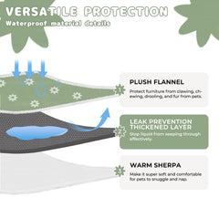 Luciphia waterproof pet blanket plush-side provides warmth during naps