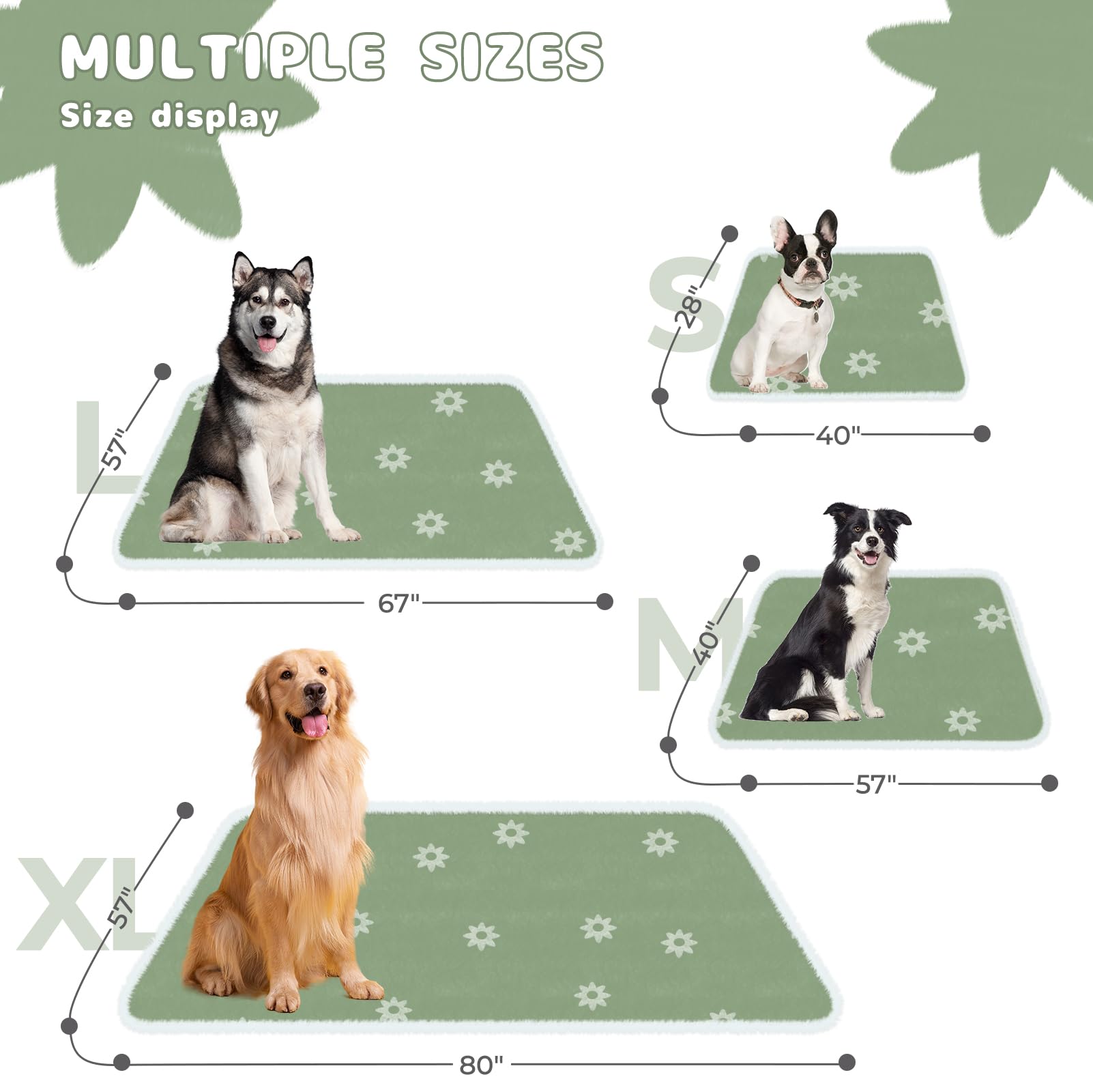 Luciphia waterproof pet blanket sizes cover small to extra-large spaces