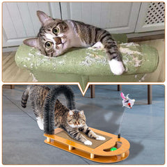 Luck Dawn cat scratching pad provides a durable surface for claws.