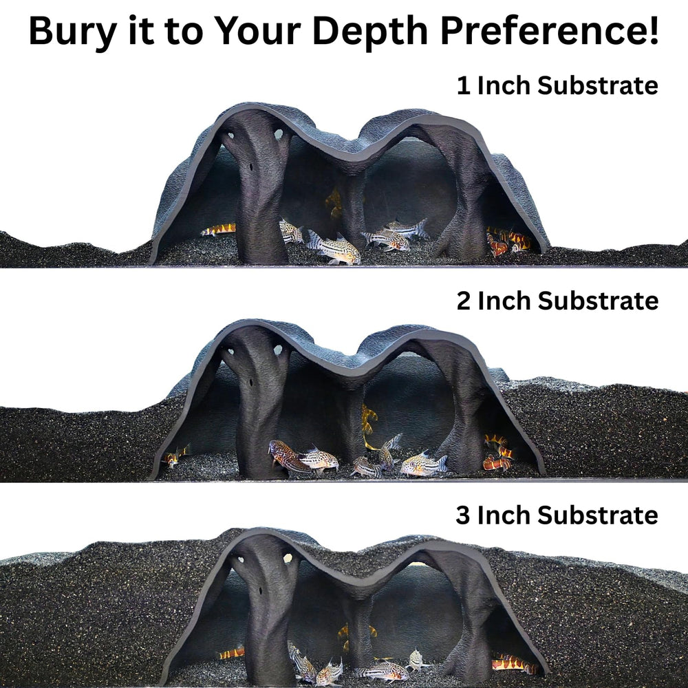 Lucky Critter Aquarium Underground Cave smooth textured plastic safe for bettas and dwellers.