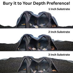 Lucky Critter Aquarium Underground Cave smooth textured plastic safe for bettas and dwellers.