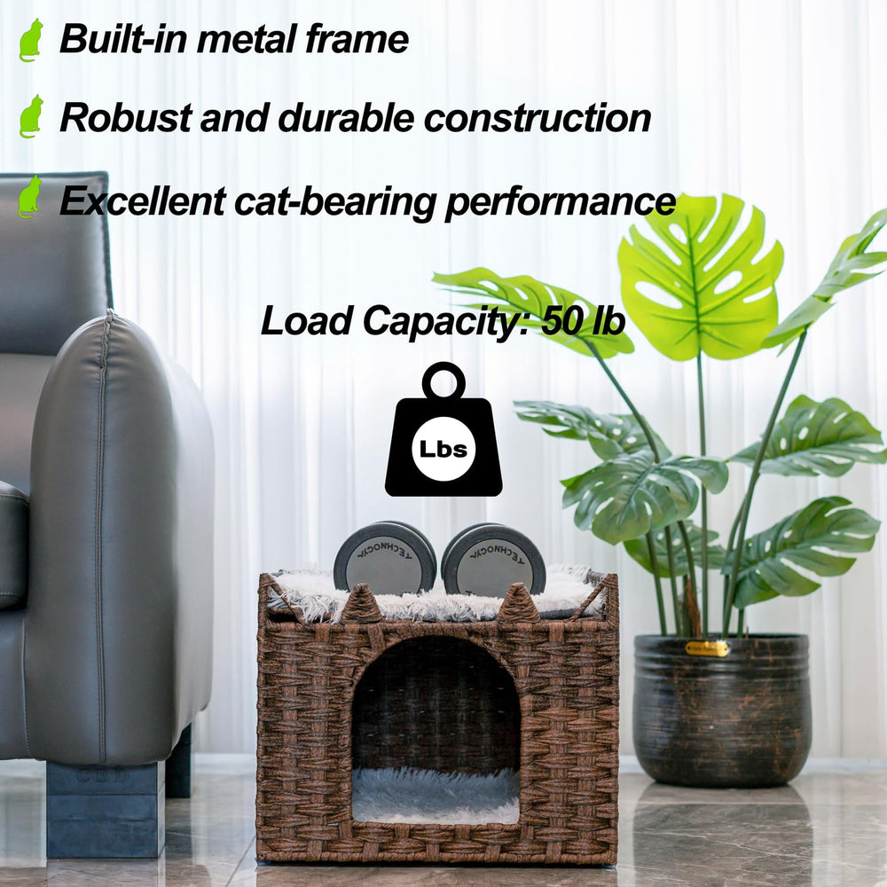 Luckitty 16-5-inch cube cat bed offers generous space
