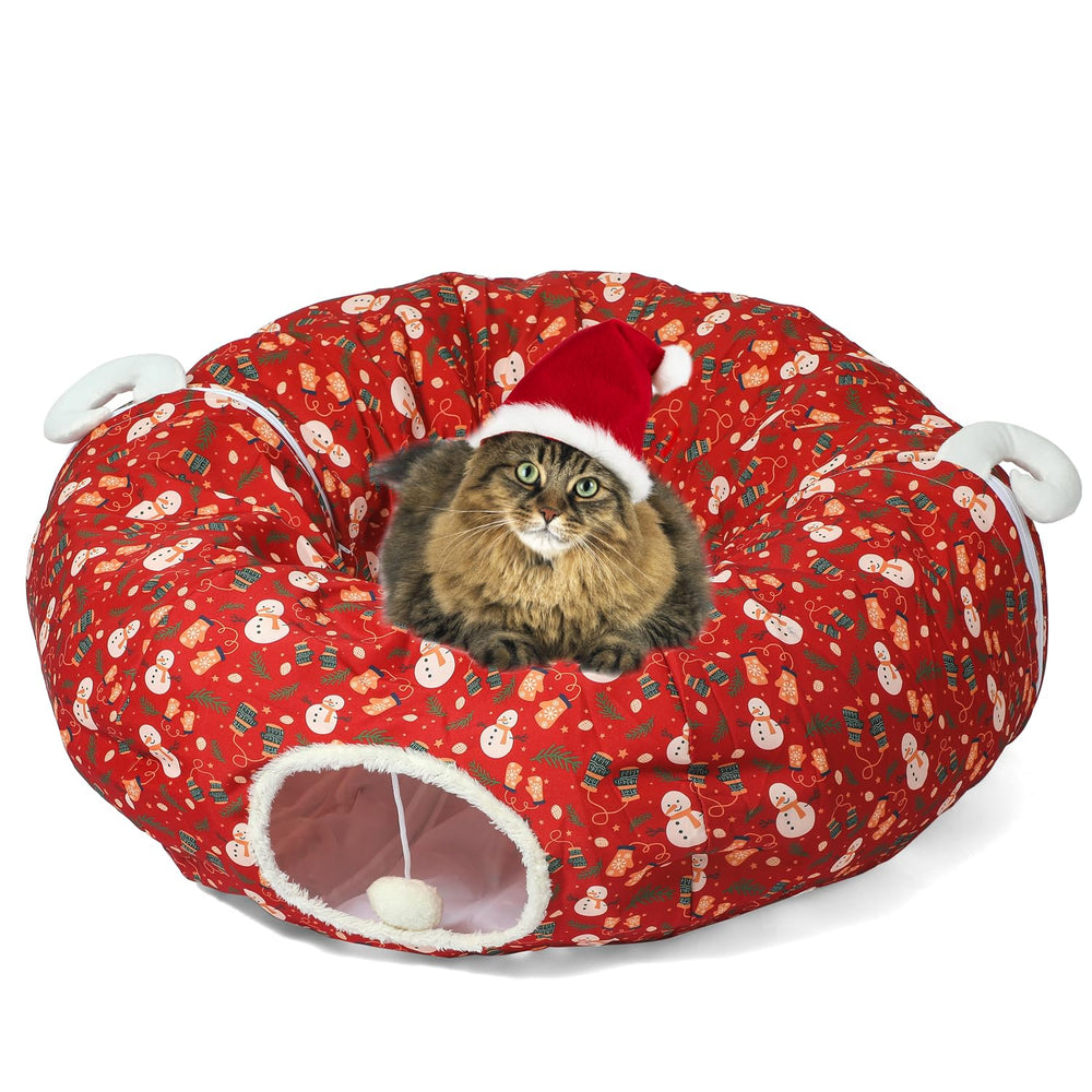 LUCKITTY cat tunnel bed festive decor suitable for holiday homes