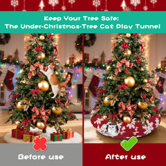 LUCKITTY Plush ball dangling at tunnel entrance encourages interactive fun while guarding decor.