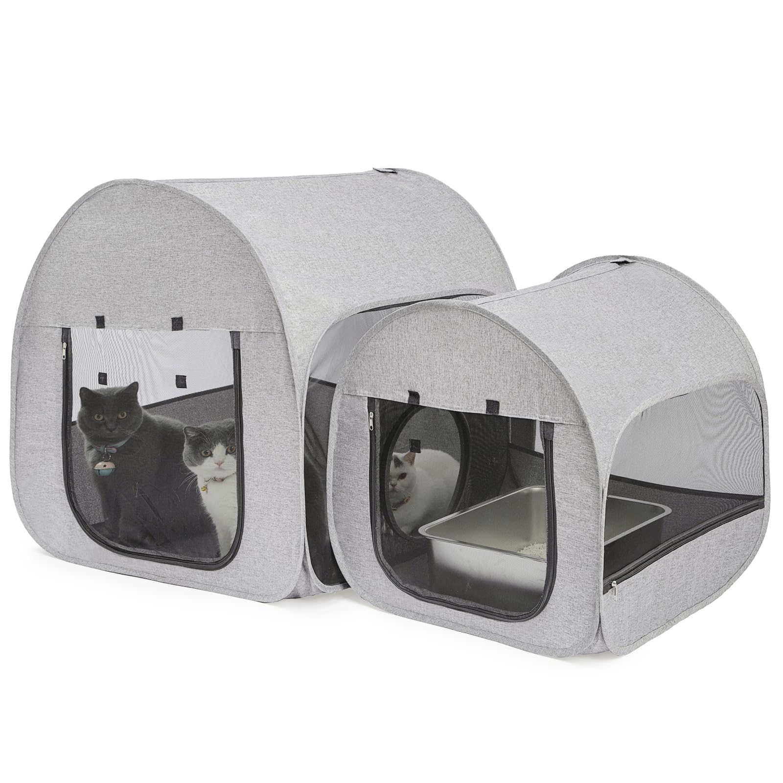 LUCKITTY portable cat playpen folded-compact for easy transport and compact storage