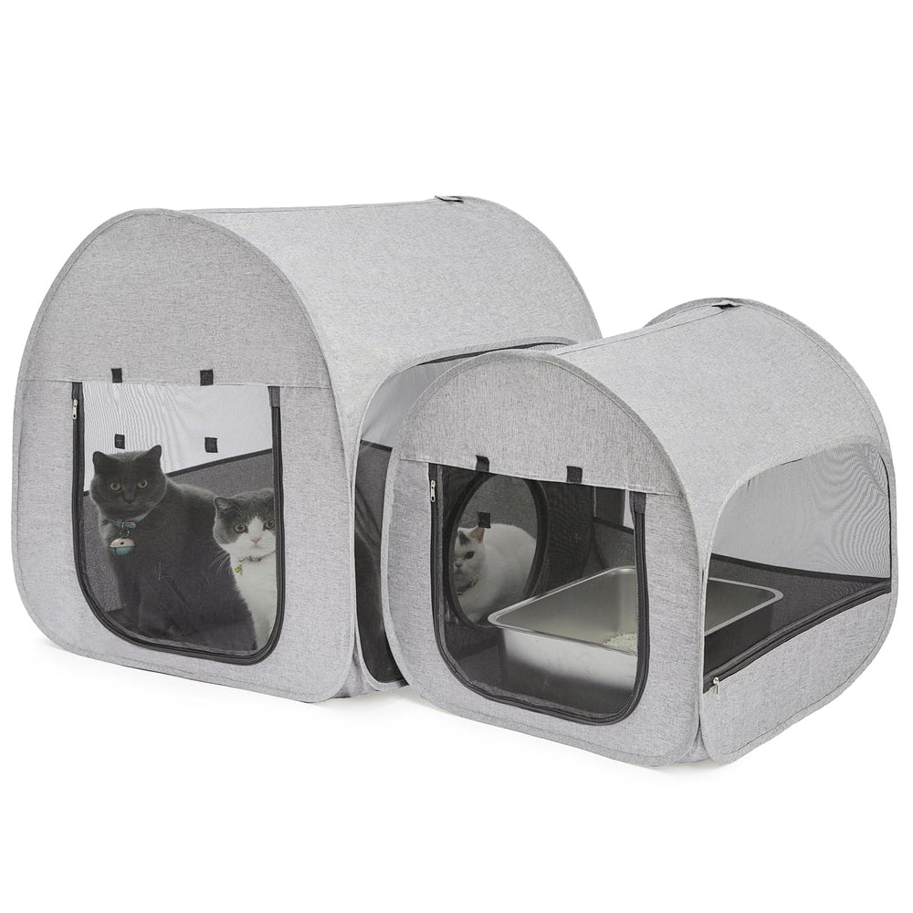 LUCKITTY portable cat playpen folded-compact for easy transport and compact storage