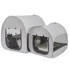 LUCKITTY portable cat playpen folded-compact for easy transport and compact storage