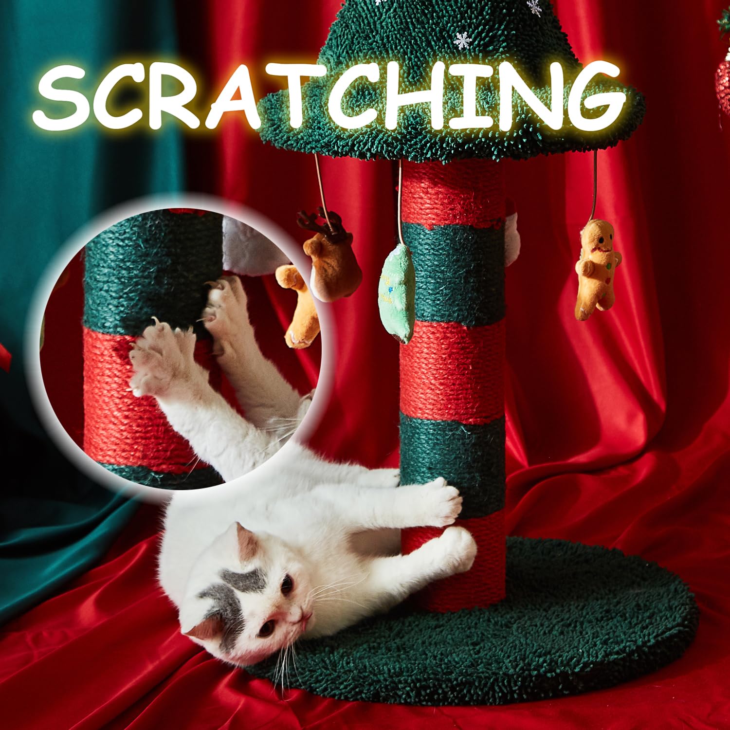 LUCKITTY sturdy base keeps the post stable during energetic play.
