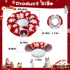 LUCKITTY Under-tree 3ft-wide round tube demonstrates fit beneath most trees and gifts.