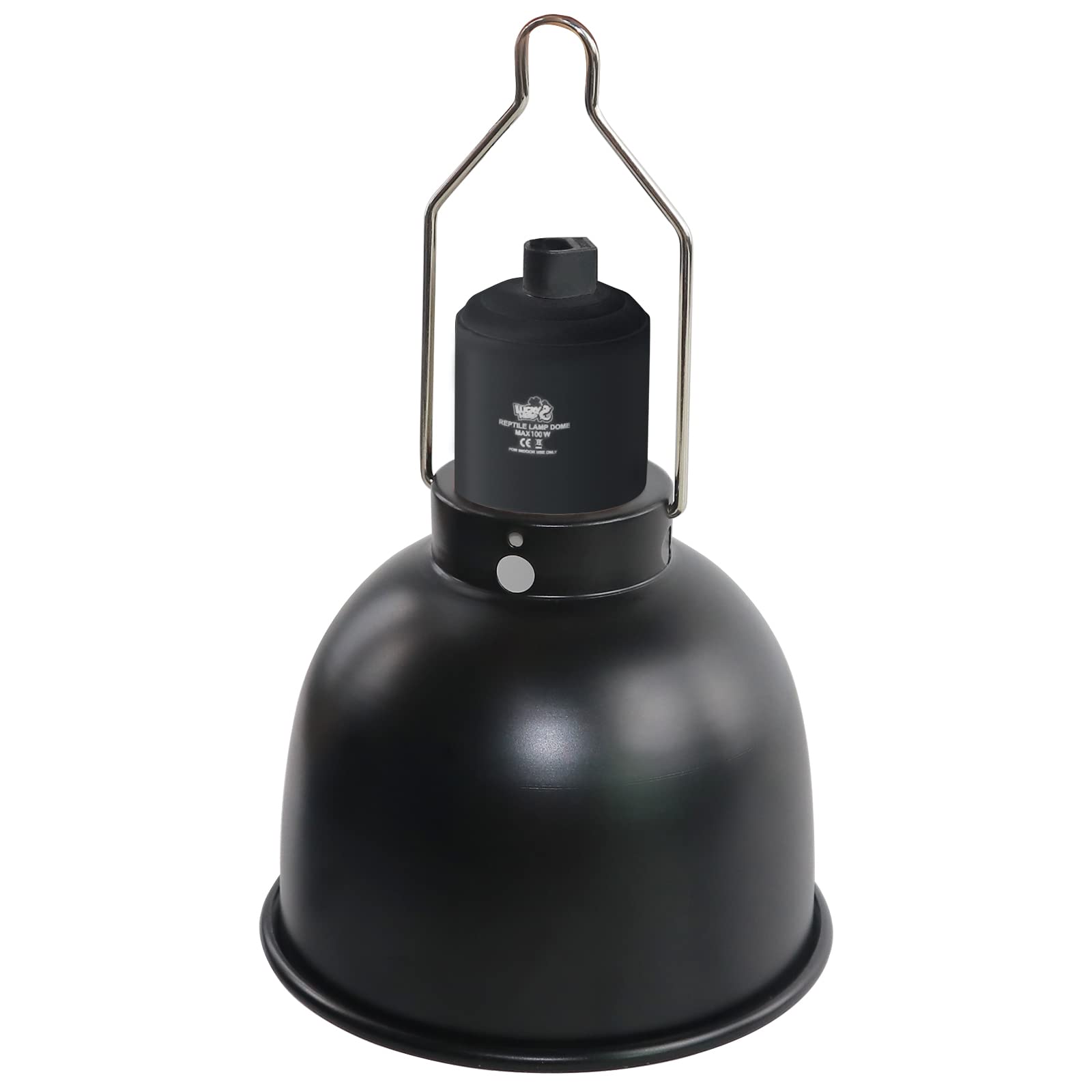 Lucky Herp aluminum 5.5-inch shallow dome fixture for easy install and reliable reptile lighting.