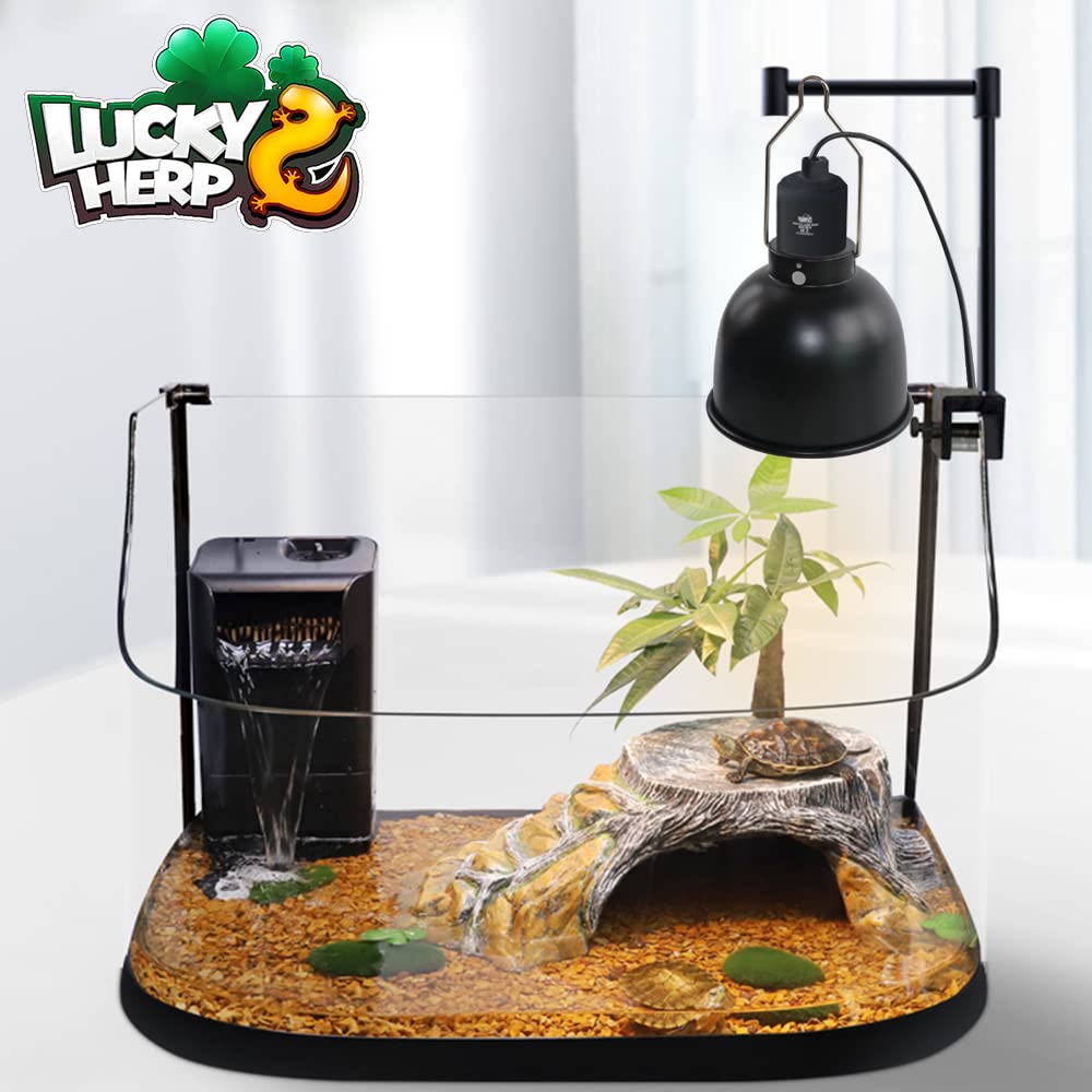 Lucky Herp 71-inch power cord offers flexible placement around the terrarium.