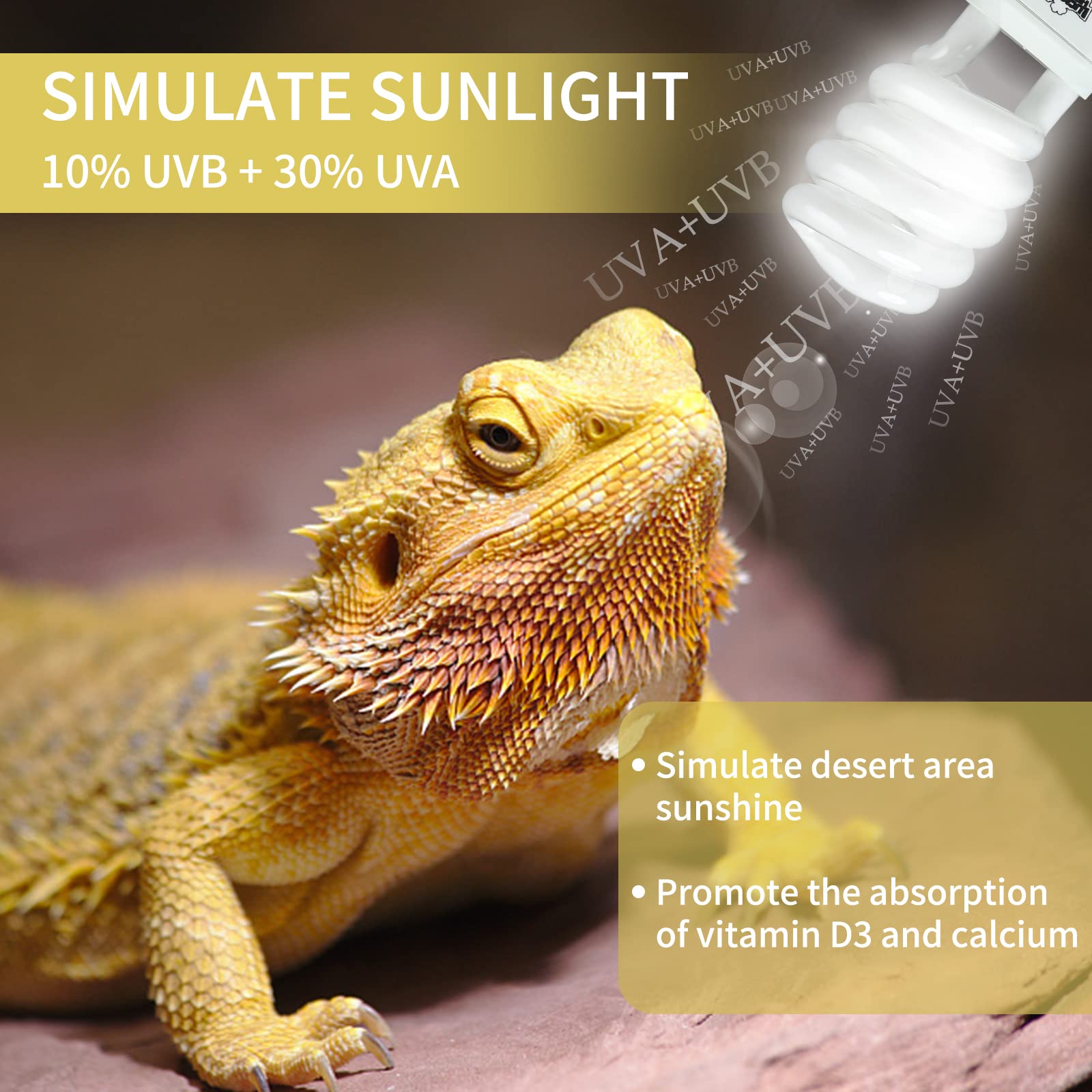 LUCKY HERP bearded dragon UVB use-case promotes basking and activity.