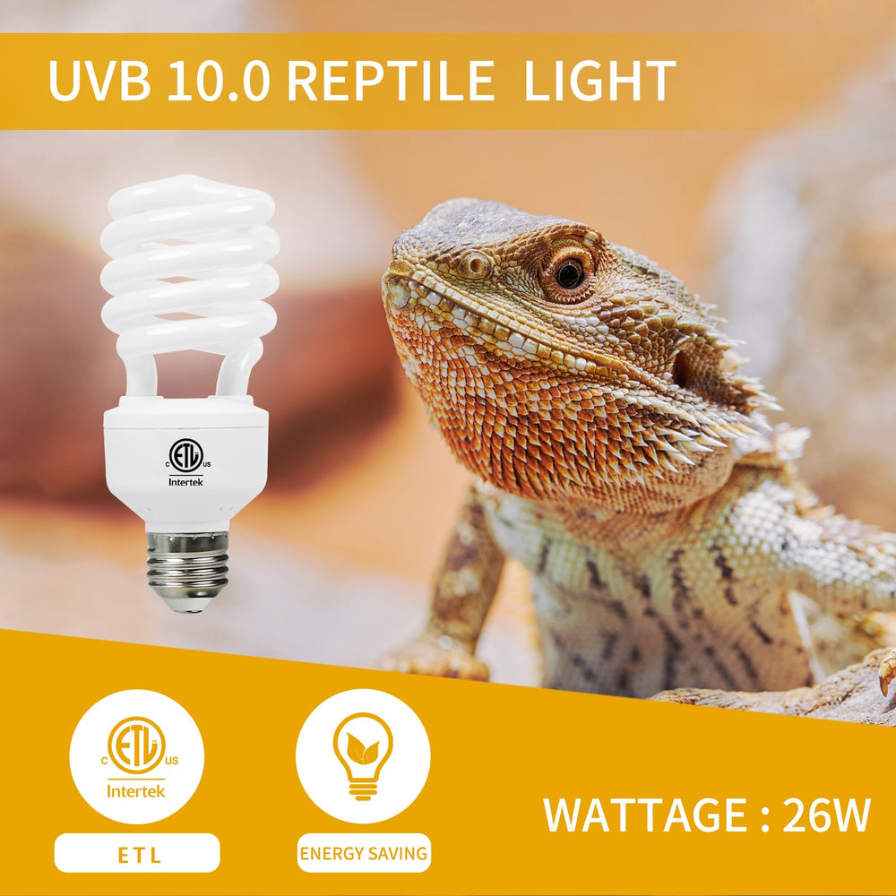LUCKY HERP iluminación UVB/UVA para terrarios, facilita observación y actividad.