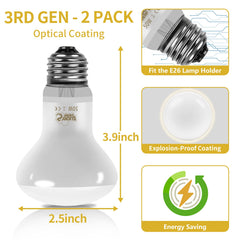 LUCKY HERP 50W heat lamp on E26 base simplifies installation