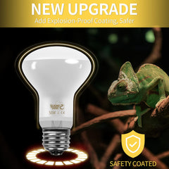 LUCKY HERP explosion-proof coating highlights safer basking heat