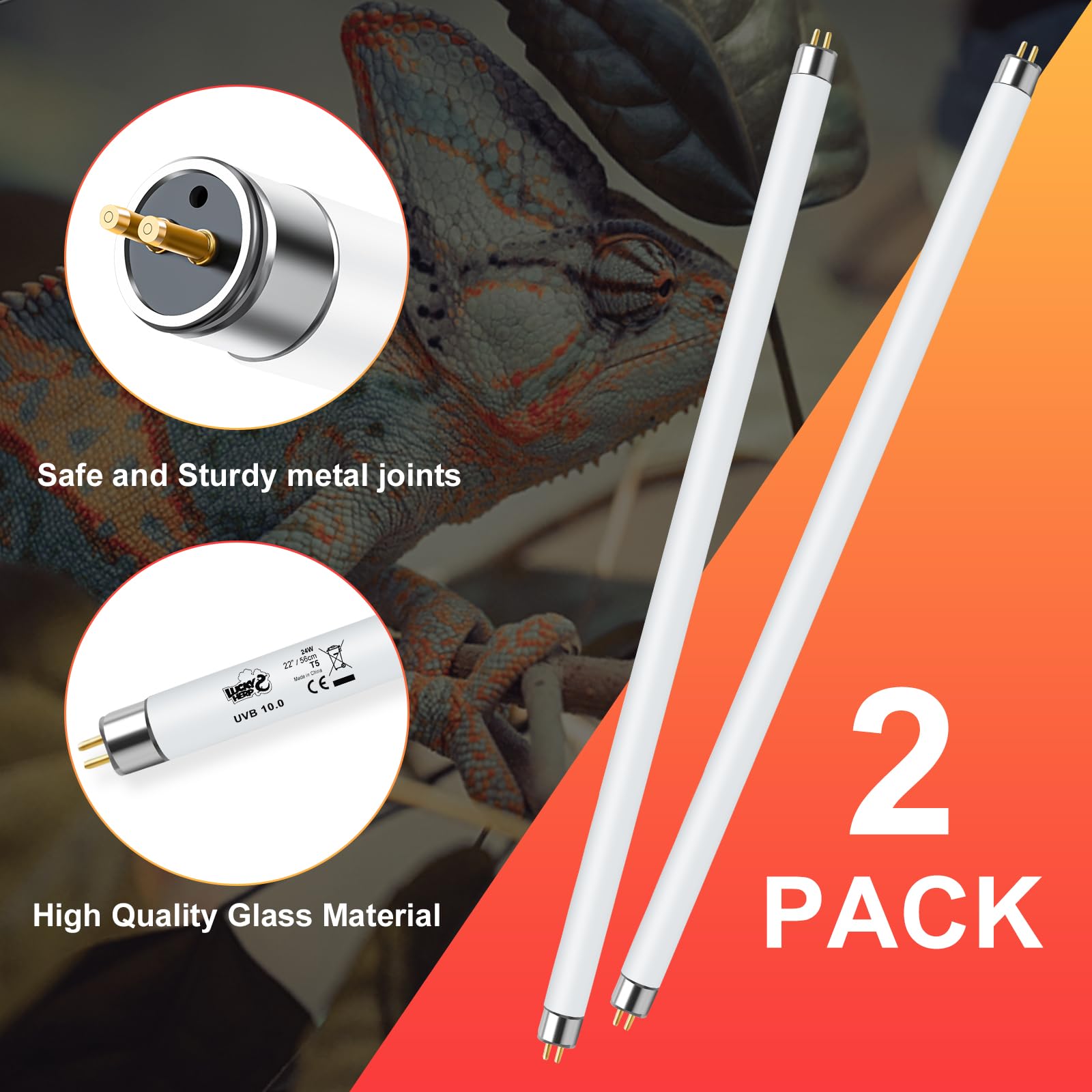 LUCKY HERP T5 UVB light suitable for desert-dwelling reptiles and amphibians