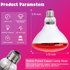 LUCKY HERP two-pack heat lamp enabling reliable backup heating for poultry runs.