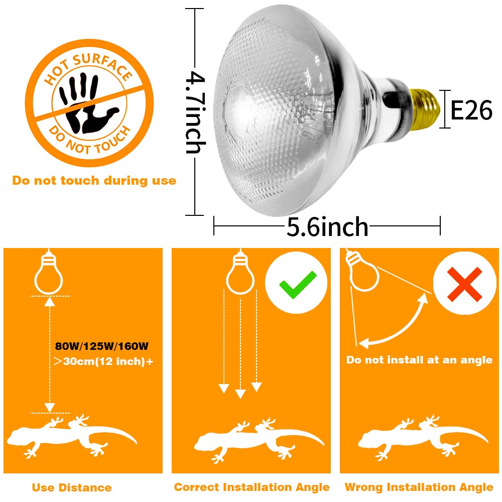 Lucky Herp vapor heat lamp with glass shield for durable heat in humid enclosures.