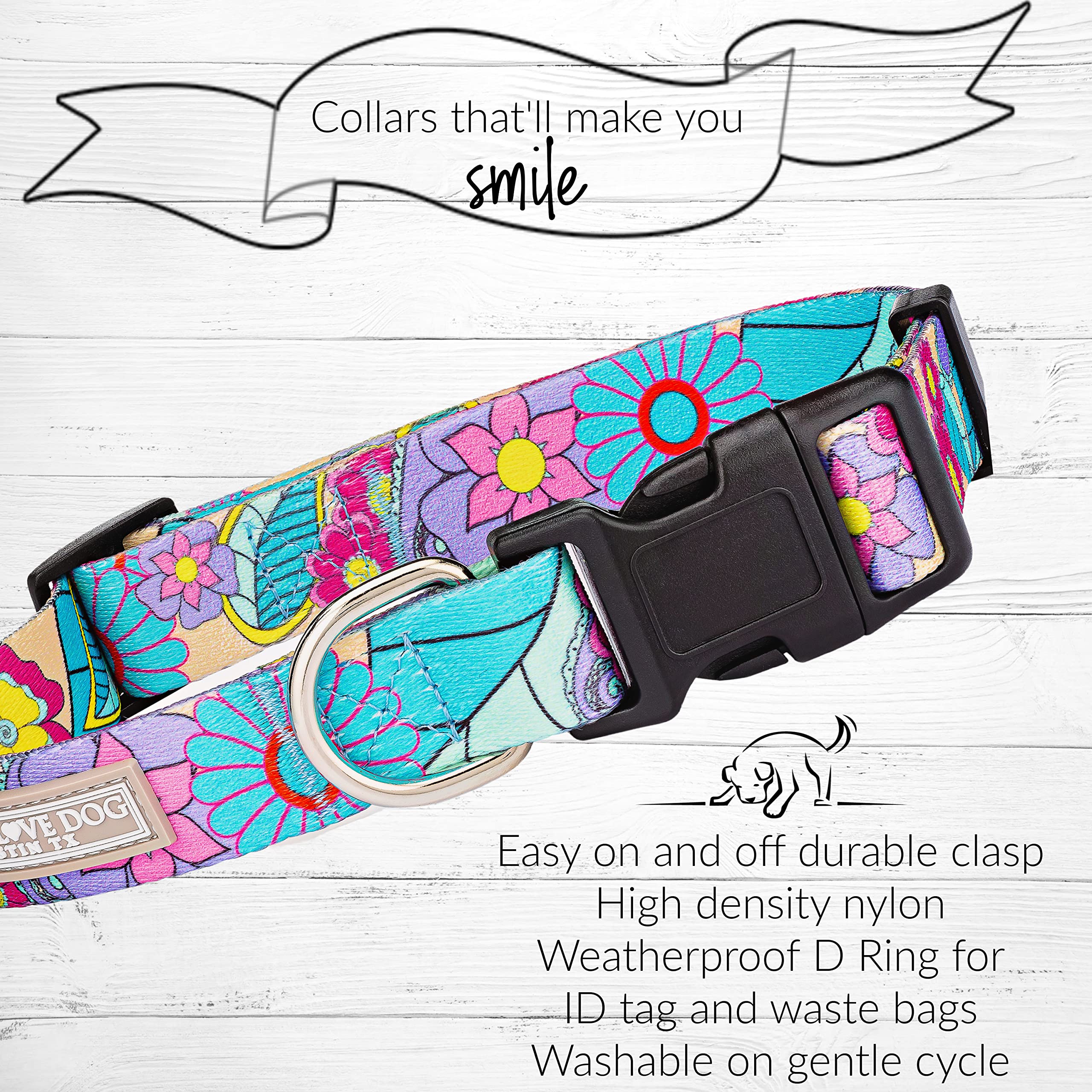 Lucky Love Dog collar neck measure guide helps you pick the right size