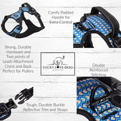 Lucky Love Dog Easy Walker chest attachment showing front leash control