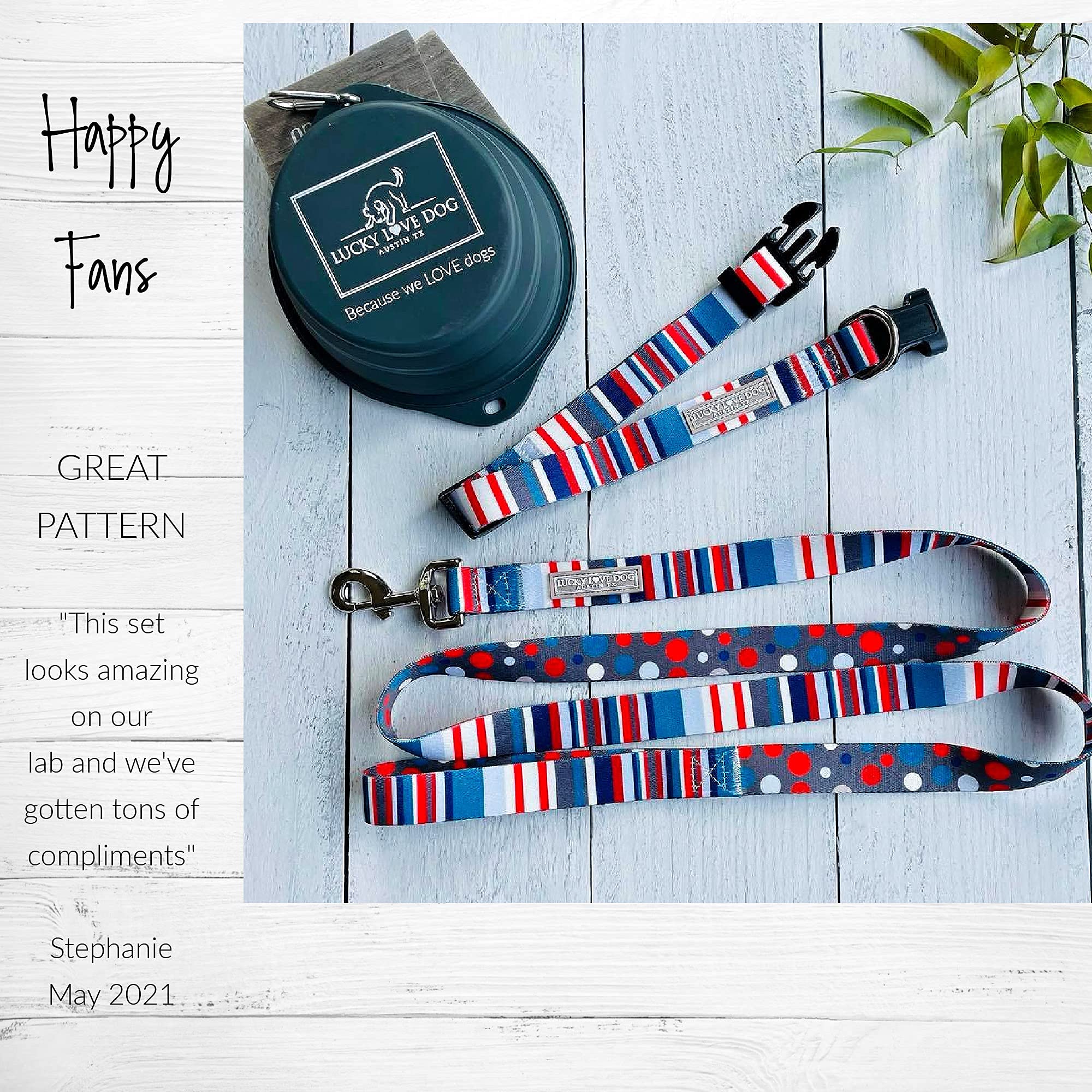 Lucky Love Dog Linus collar-leash combo option for complete set