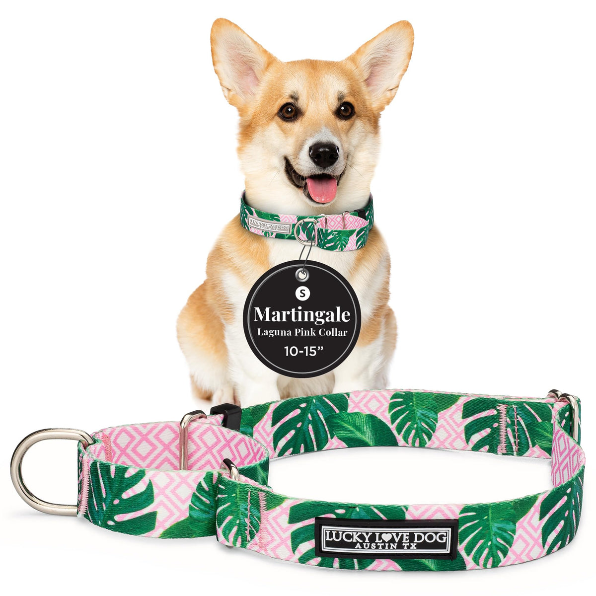 Lucky Love Dog martingale collar Laguna Small with secure fit for confident walks