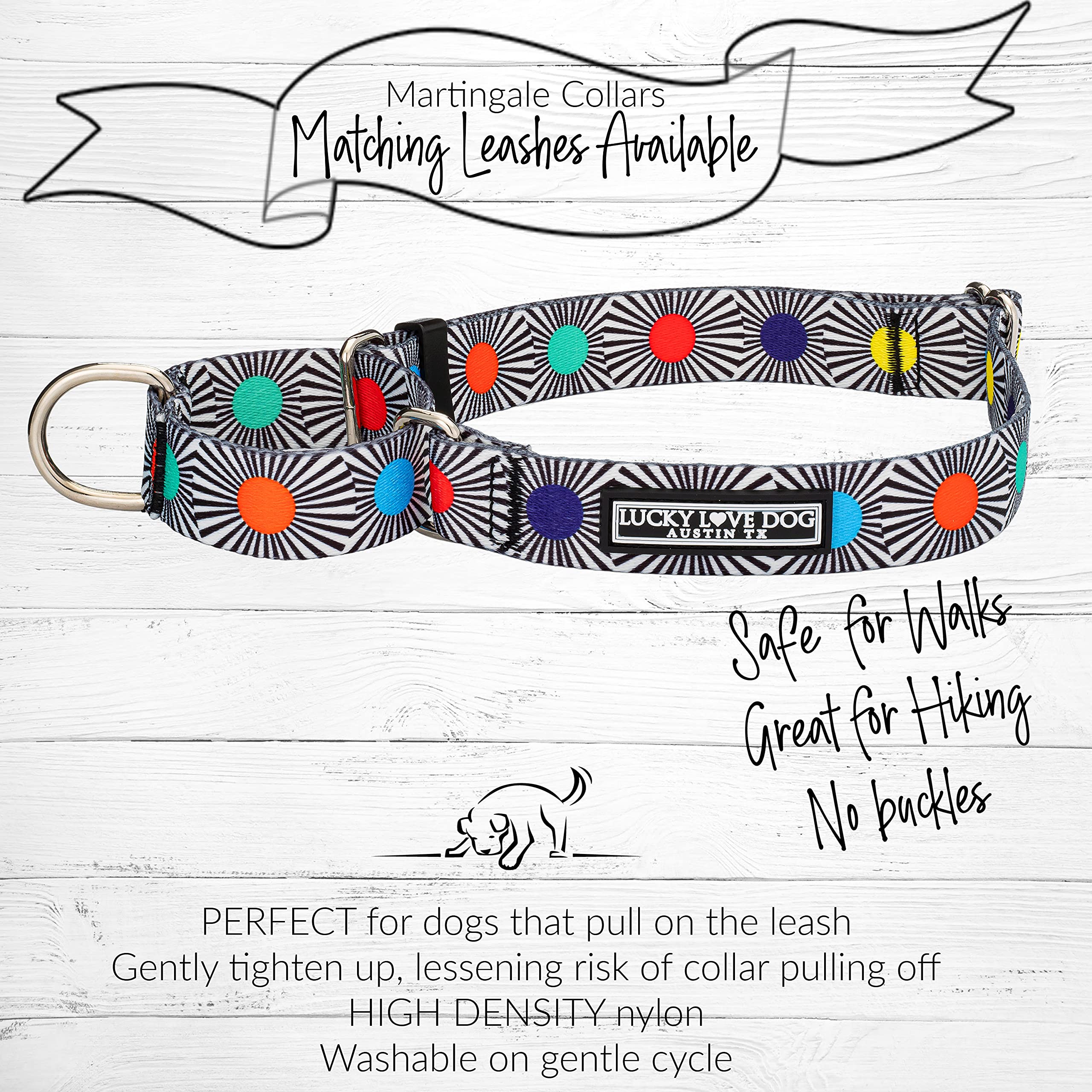 Lucky Love Dog bright color options for stylish, practical dog walking setup