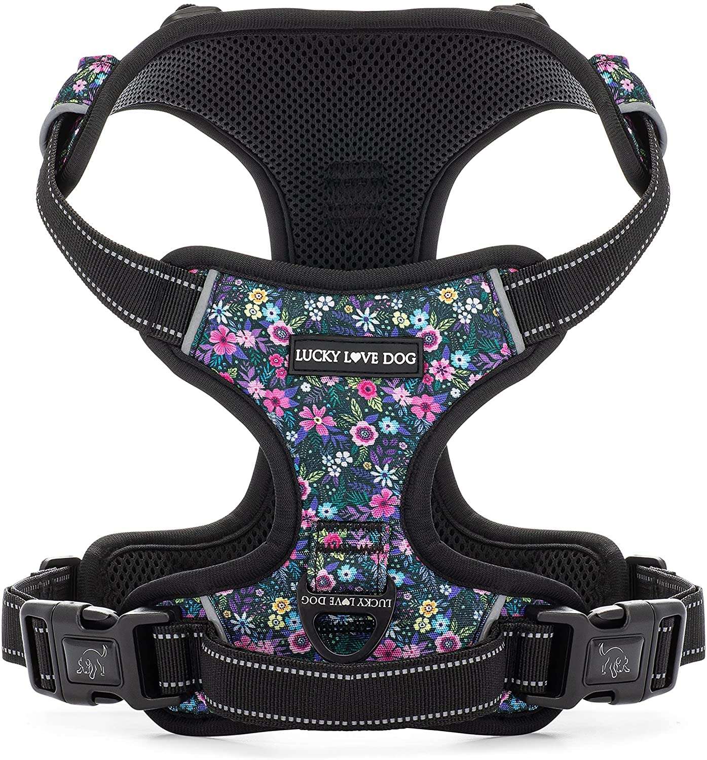Lucky Love Dog no pull harness primrose front view for secure daily walks