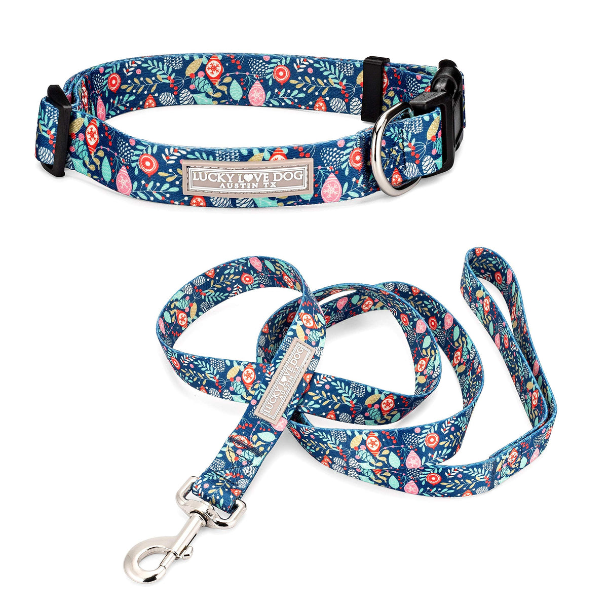 Lucky Love Dog sweet holiday collar: festive design adds stylish charm to everyday walks.