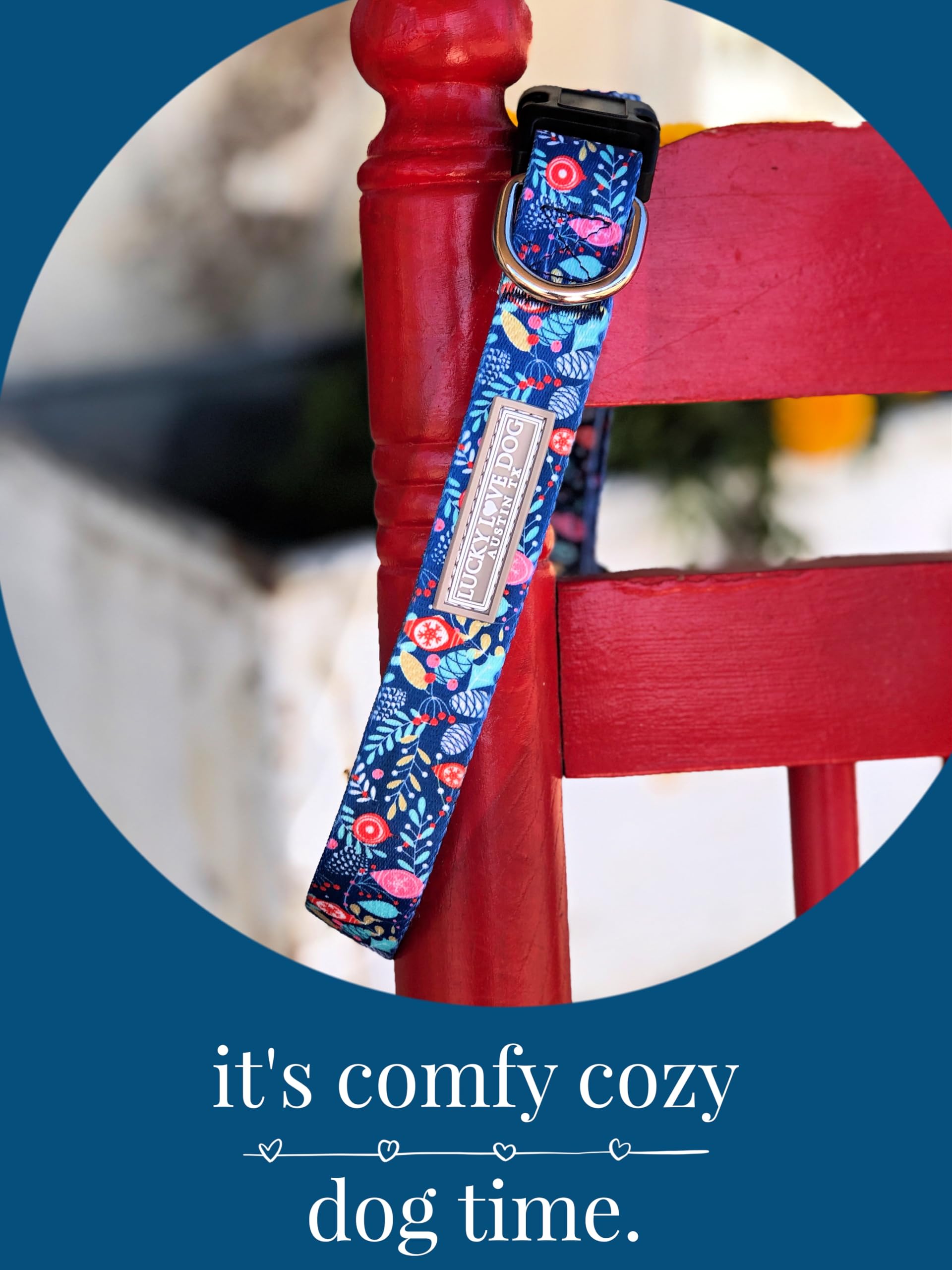 Lucky Love Dog washable collar: easy care, fresh look after everyday adventures.
