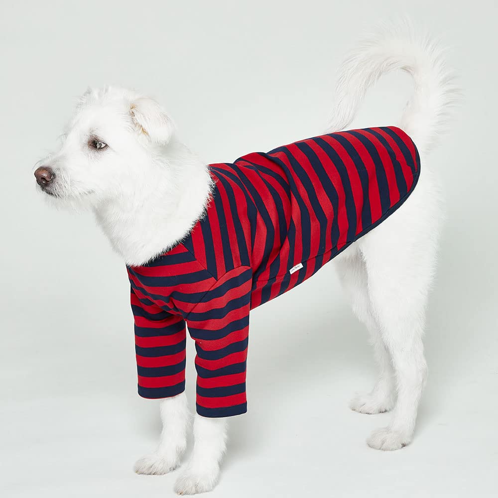 Lucky Petter dog shirt close-up reveals soft interior for year-round comfort.