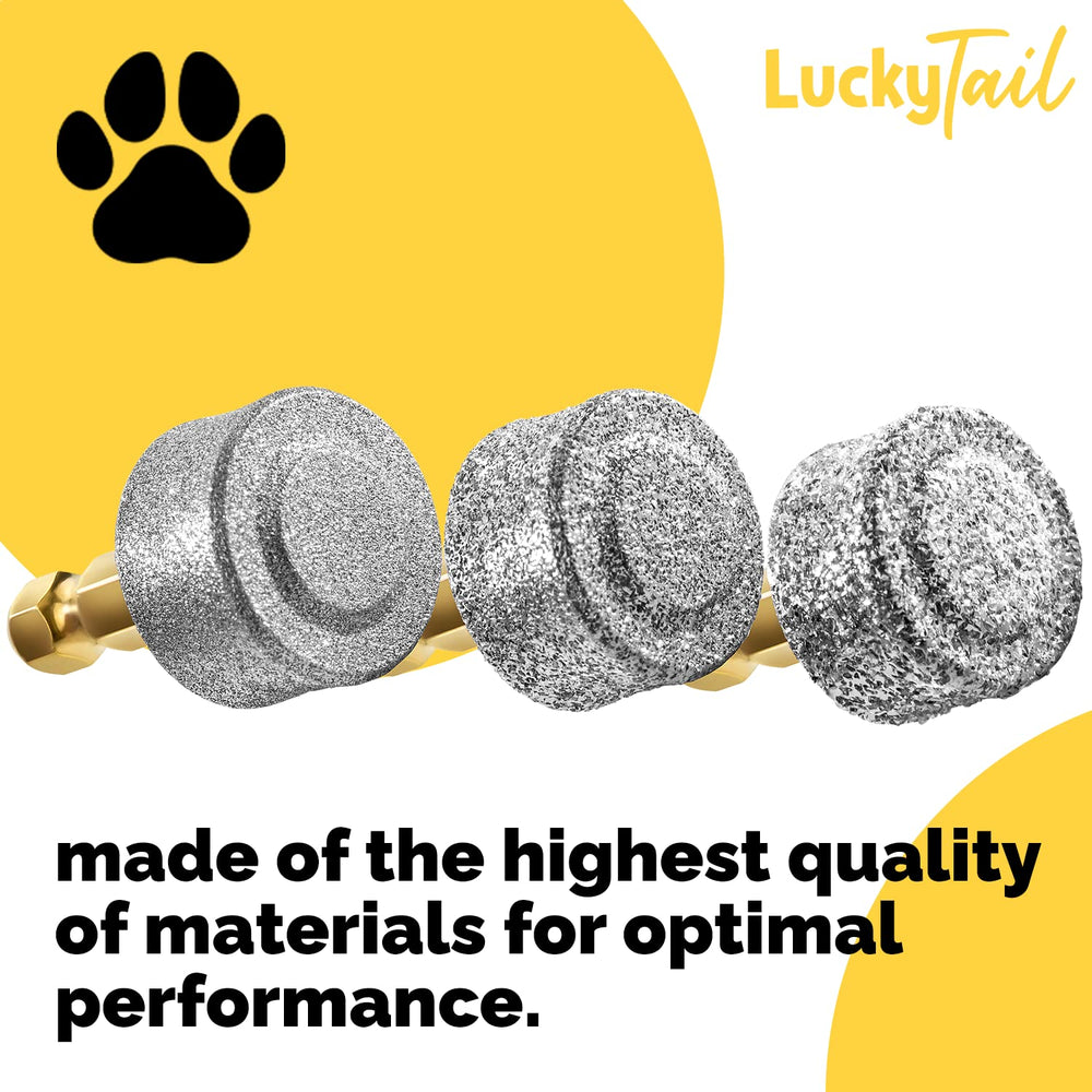 Lucky Tail grooming kit 3-pack close-up highlighting versatile heads