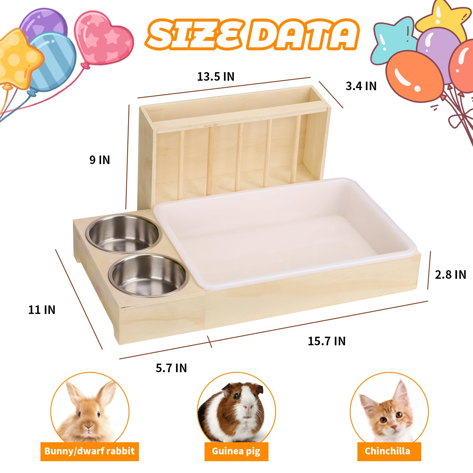 LuckyBOPAN wooden hay feeder with increased capacity supports longer hay intervals.
