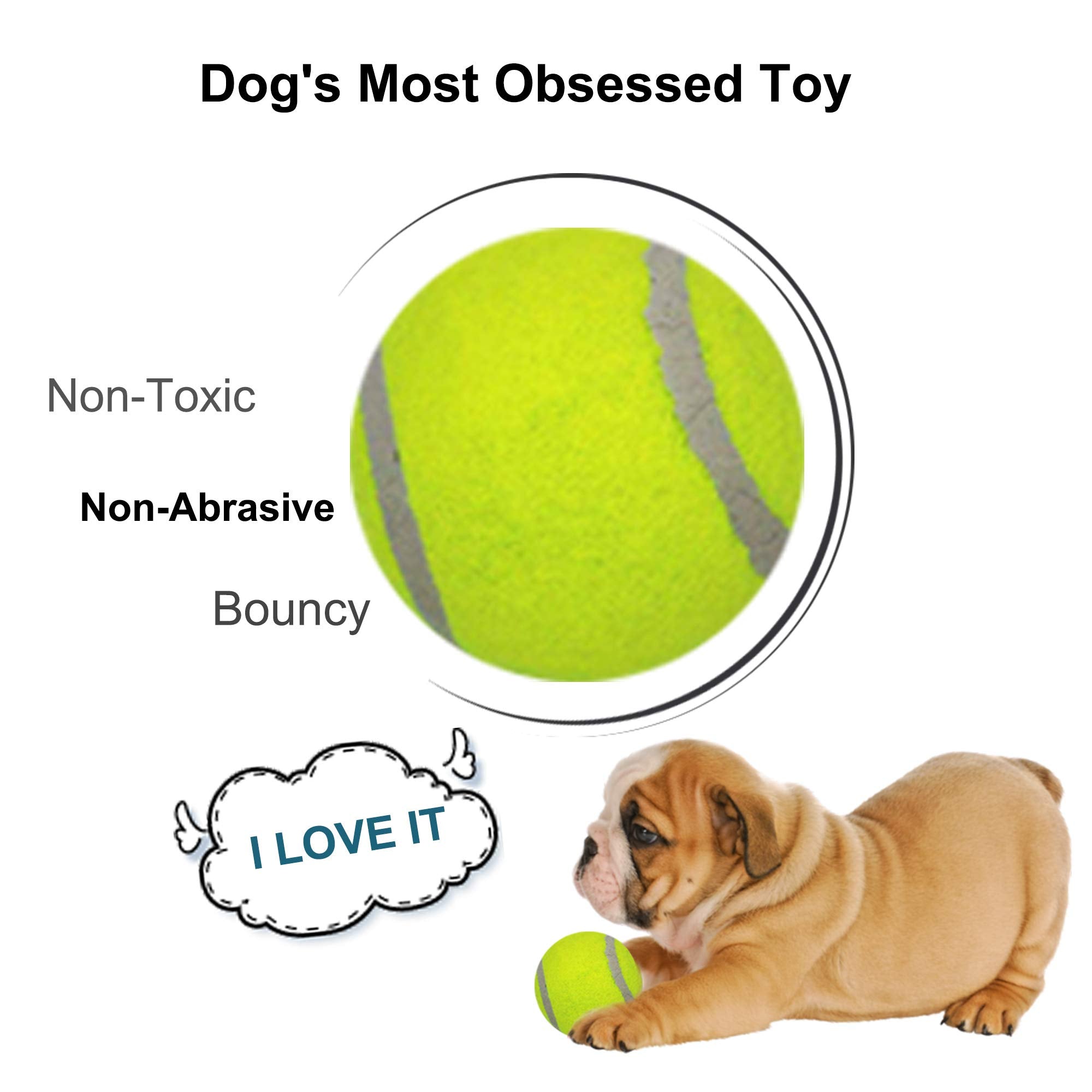 LUCKYERMORE bouncey 2-inch ball delivers consistent bounce for ongoing fetch.