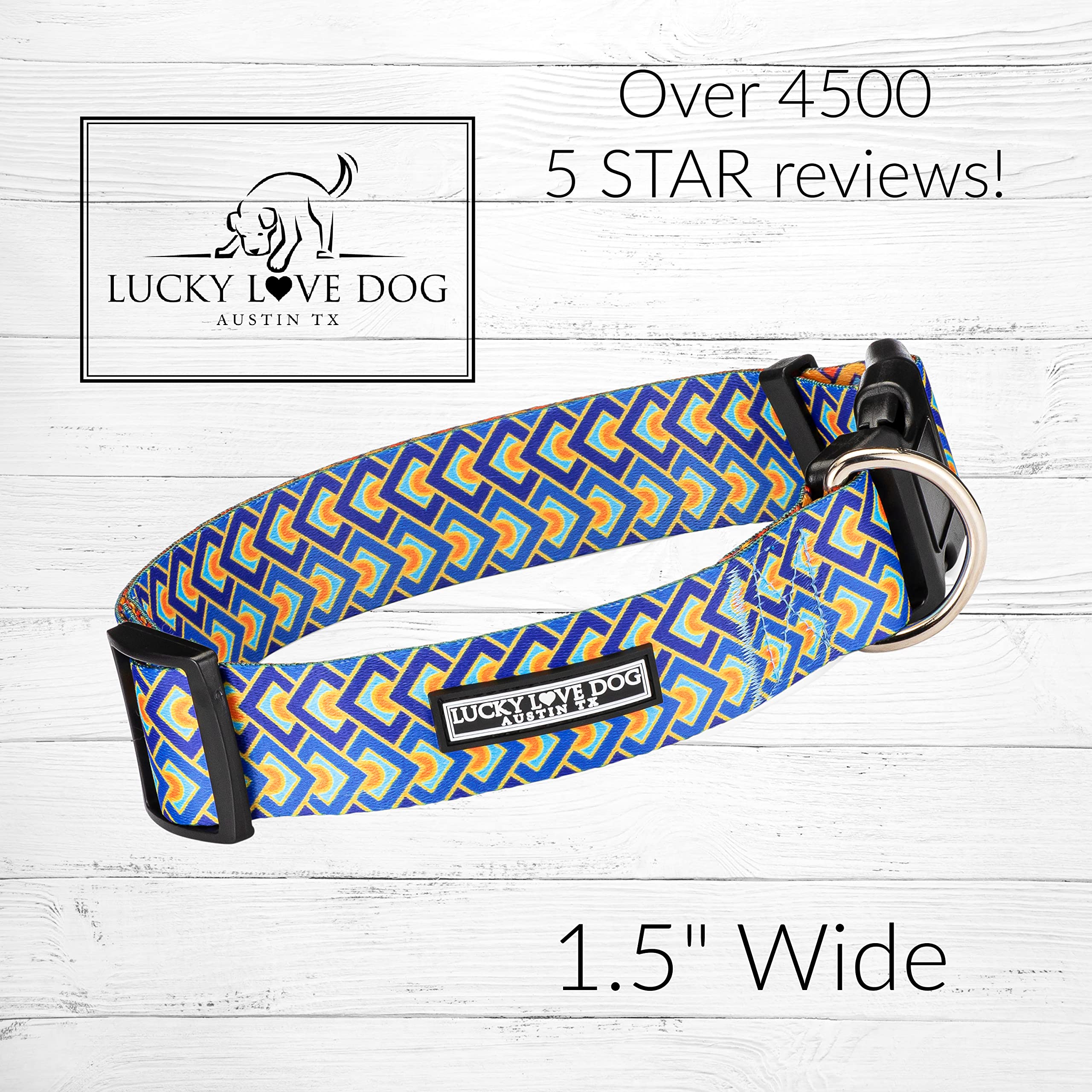 Lucky Love Dog adjustable martingale collar fit for male and female dogs