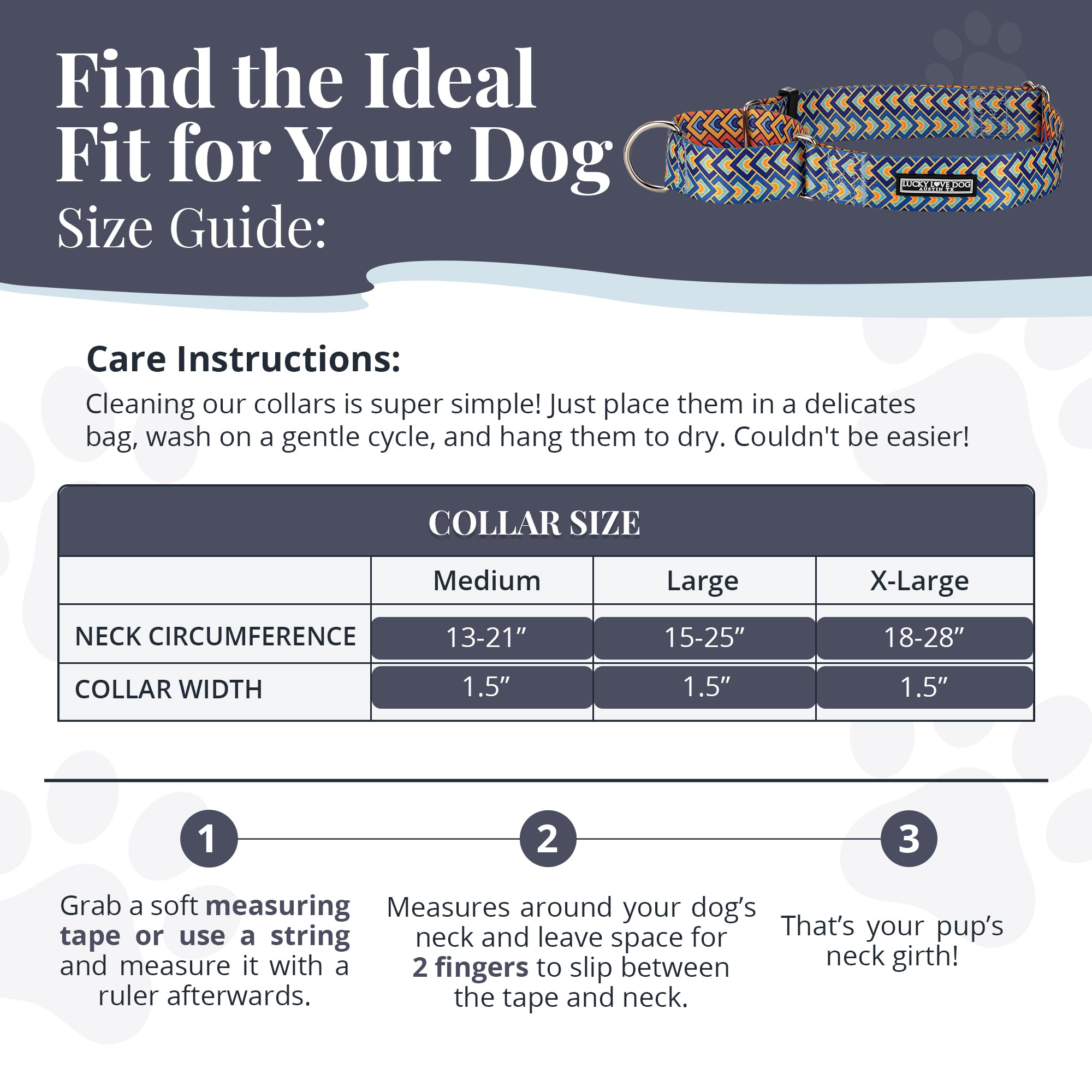 Lucky Love Dog training and walking martingale collar designed for reliable control