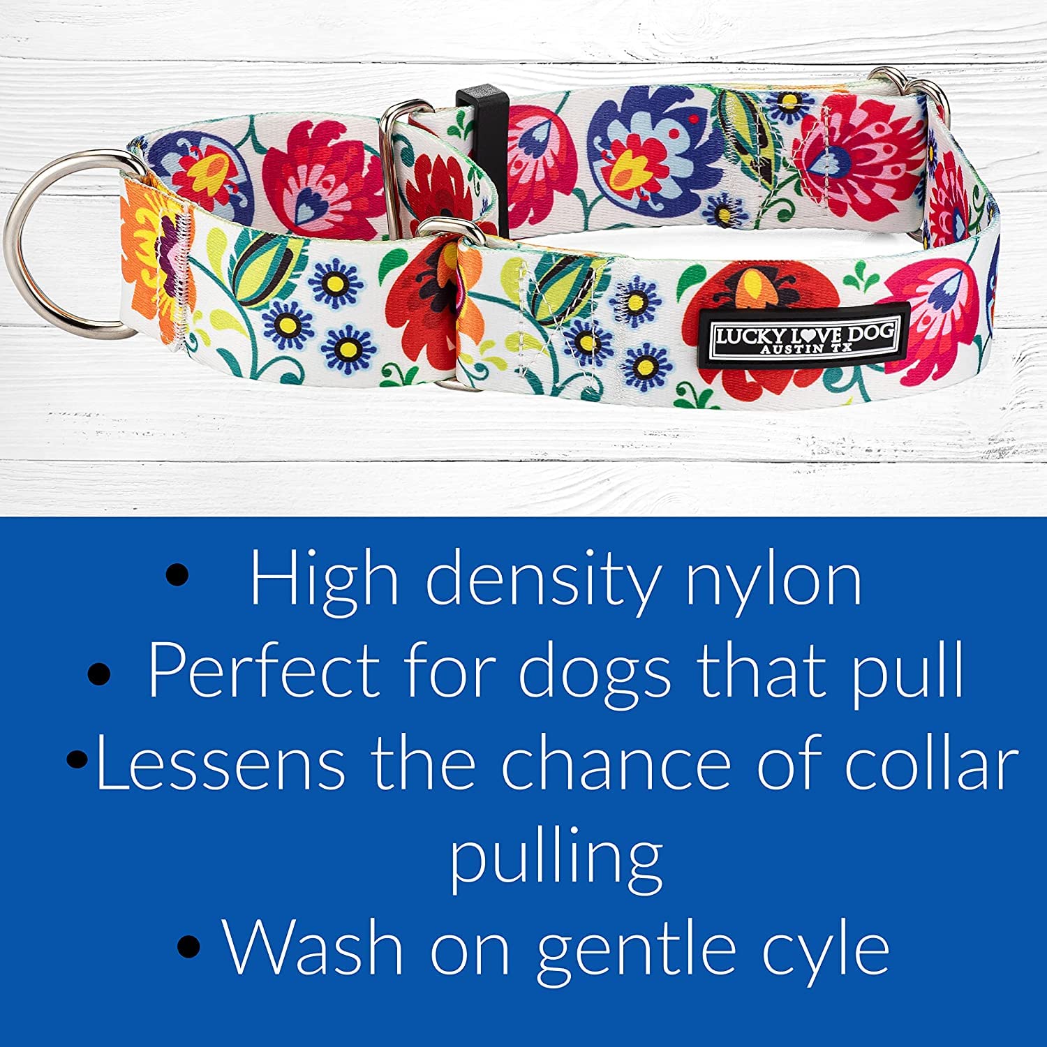 Lucky Love Dog packaging shot communicates the rescue-support mission.