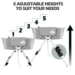 LUCKY MUFFIN foldable dog tub in compact setup saves space
