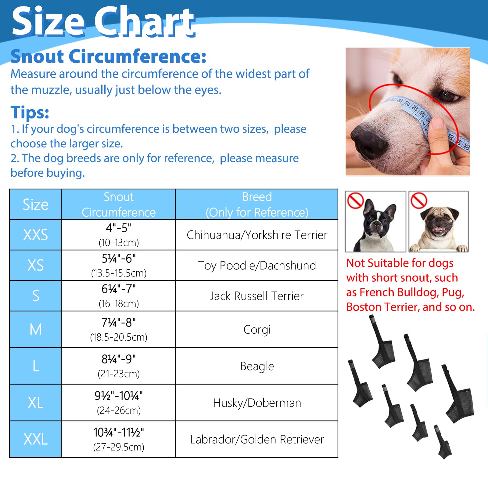 LUCKYPAW Muzzle Set Adjustable Strap offers a customizable fit for varied face shapes